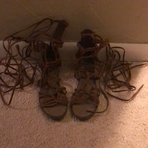 Tie up gladiator sandals